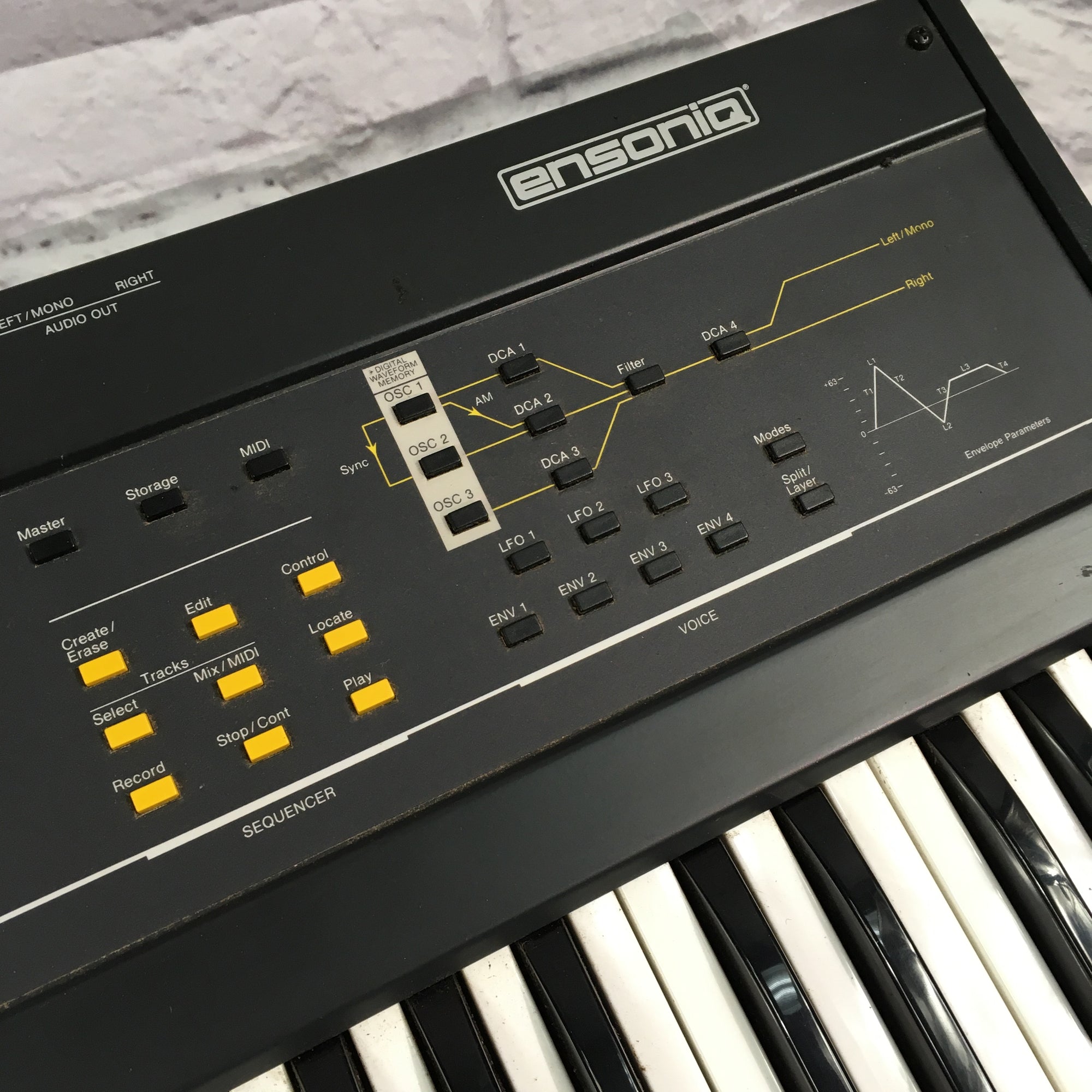 Ensoniq esq-1 Synthesizer As-Is NEEDS BATTERY REPLACED