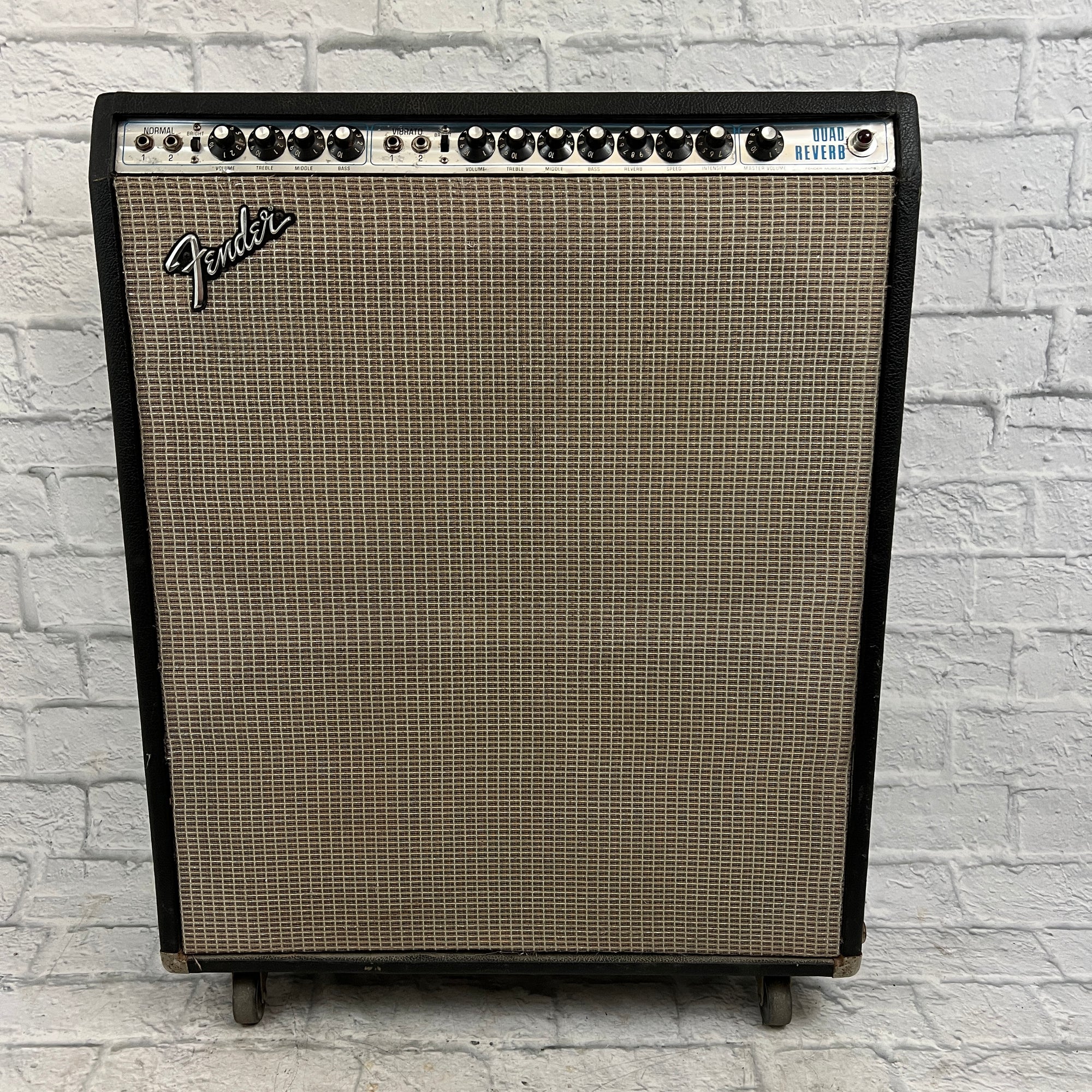 1970's Vintage Fender Quad Reverb 4x12 Guitar Combo Amp