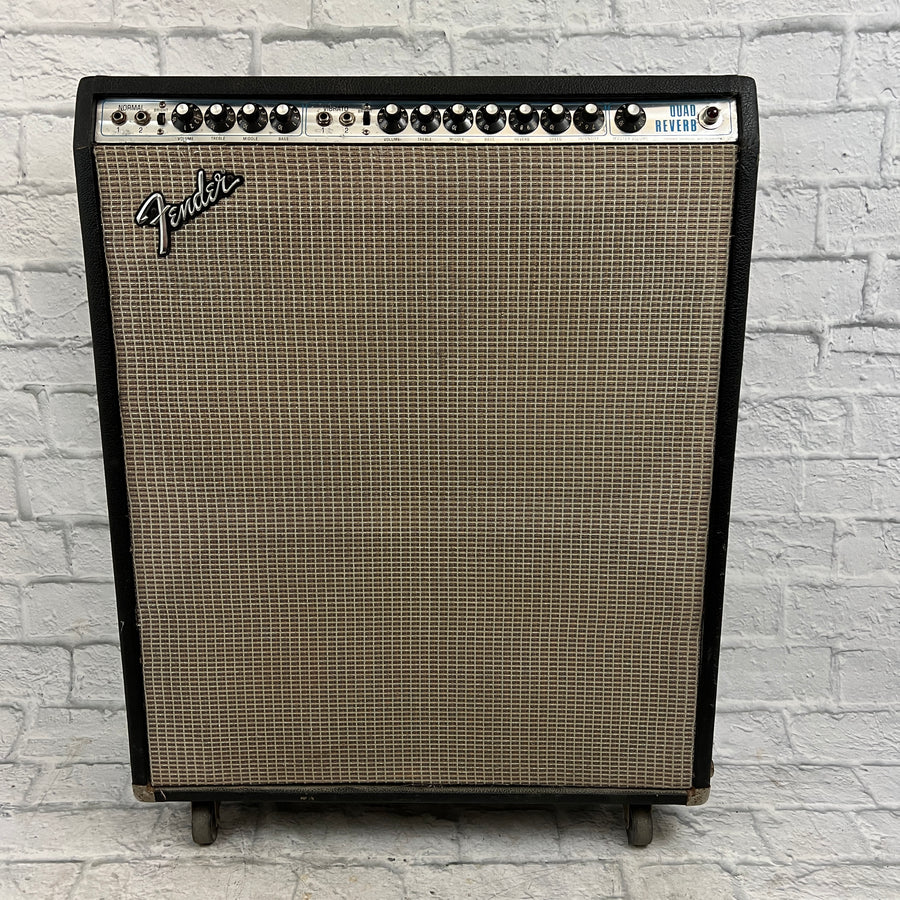 1970's Vintage Fender Quad Reverb 4x12 Guitar Combo Amp
