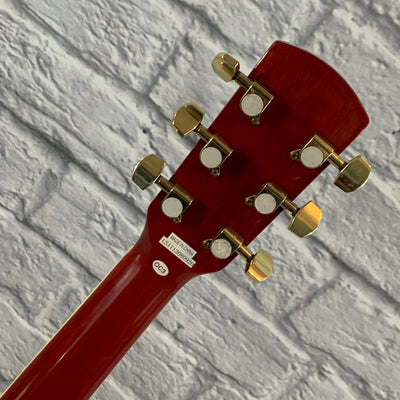 Crestwood 2017EQCS Solid Body Acoustic-Electric Guitar - Cherry Sunburst