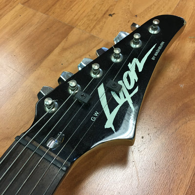 Lyon Custom Electric Guitar Teardrop Body Black