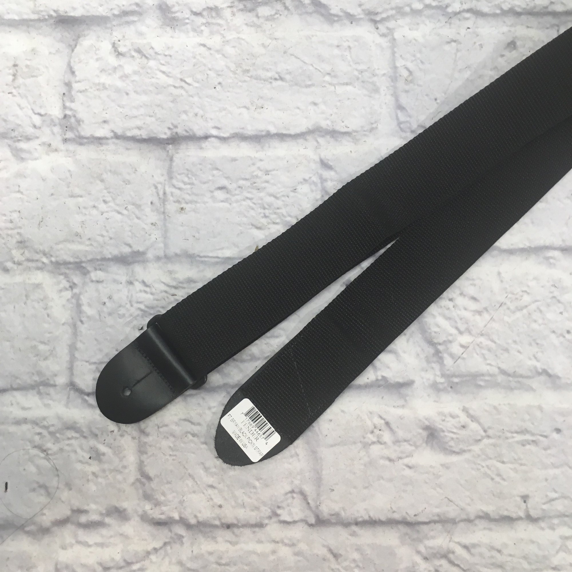 Fender Black Nylon Guitar Strap w Red Logo