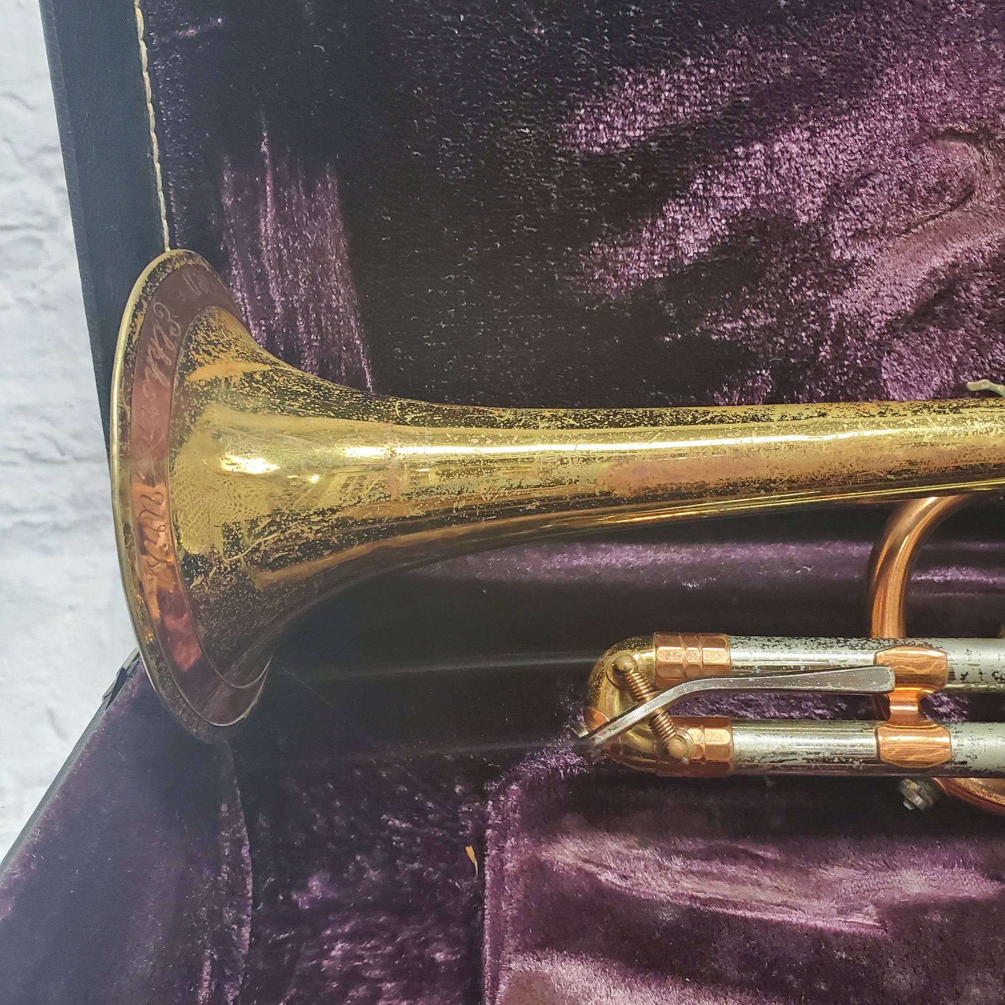 Vintage Getzen Super Deluxe Tone Balanced Cornet 1950s USA Elkhorn