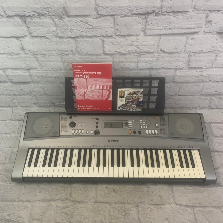 Yamaha YPT-310 Digital Piano Keyboard with Manual and Power Supply