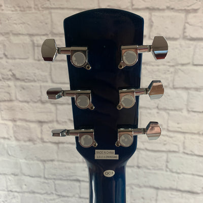 Spencer SG510BLS Acoustic Guitar Trans Blue Sunburst - New Old Stock!