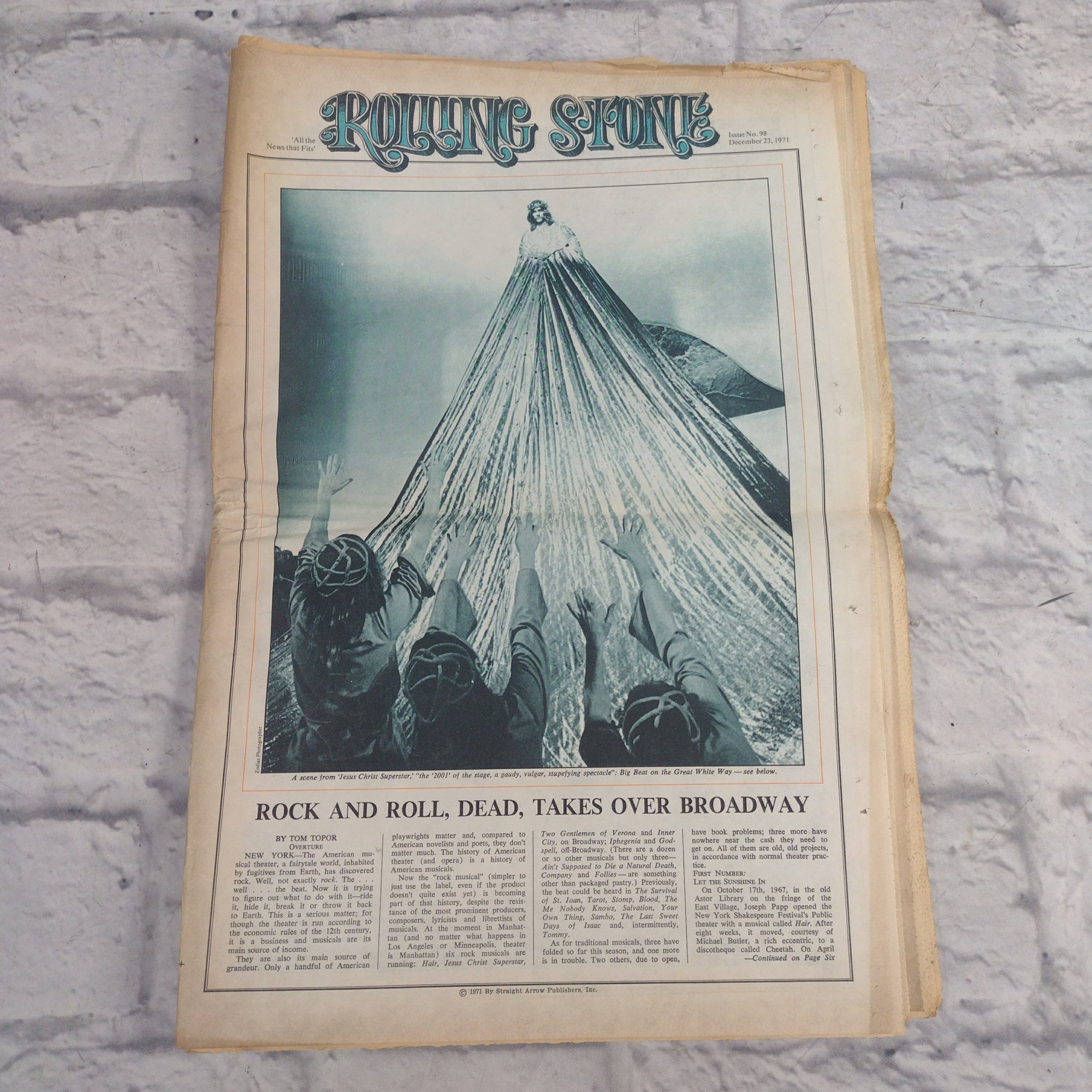 Vintage Rolling Stone Magazine - No 98 December 23 1971 - The Lyman Family Cover