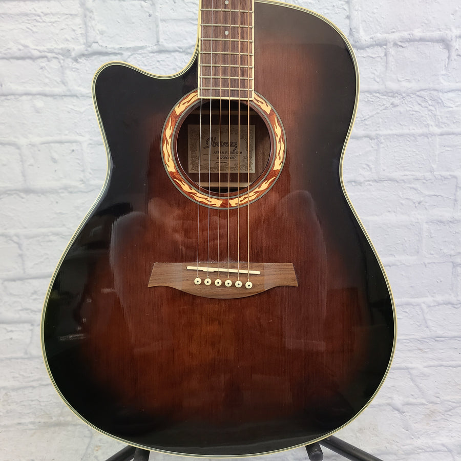 Ibanez AEF18LE DVS1201 Left Handed Acoustic Guitar Rootbeer Burst