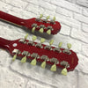 Epiphone G-1275 Cherry Double Neck SG with Hard Shell Case