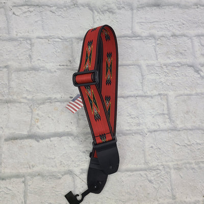 Guitar Straps USA GSU-PD2 Red/ Black/ Blue Yellow Diamond Pattern Guitar Strap