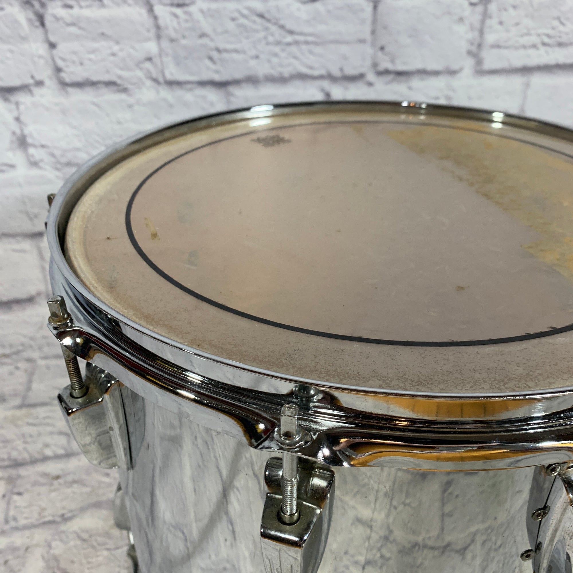 80s Ludwig Transition Badge Chrome over  Wood Rack Tom