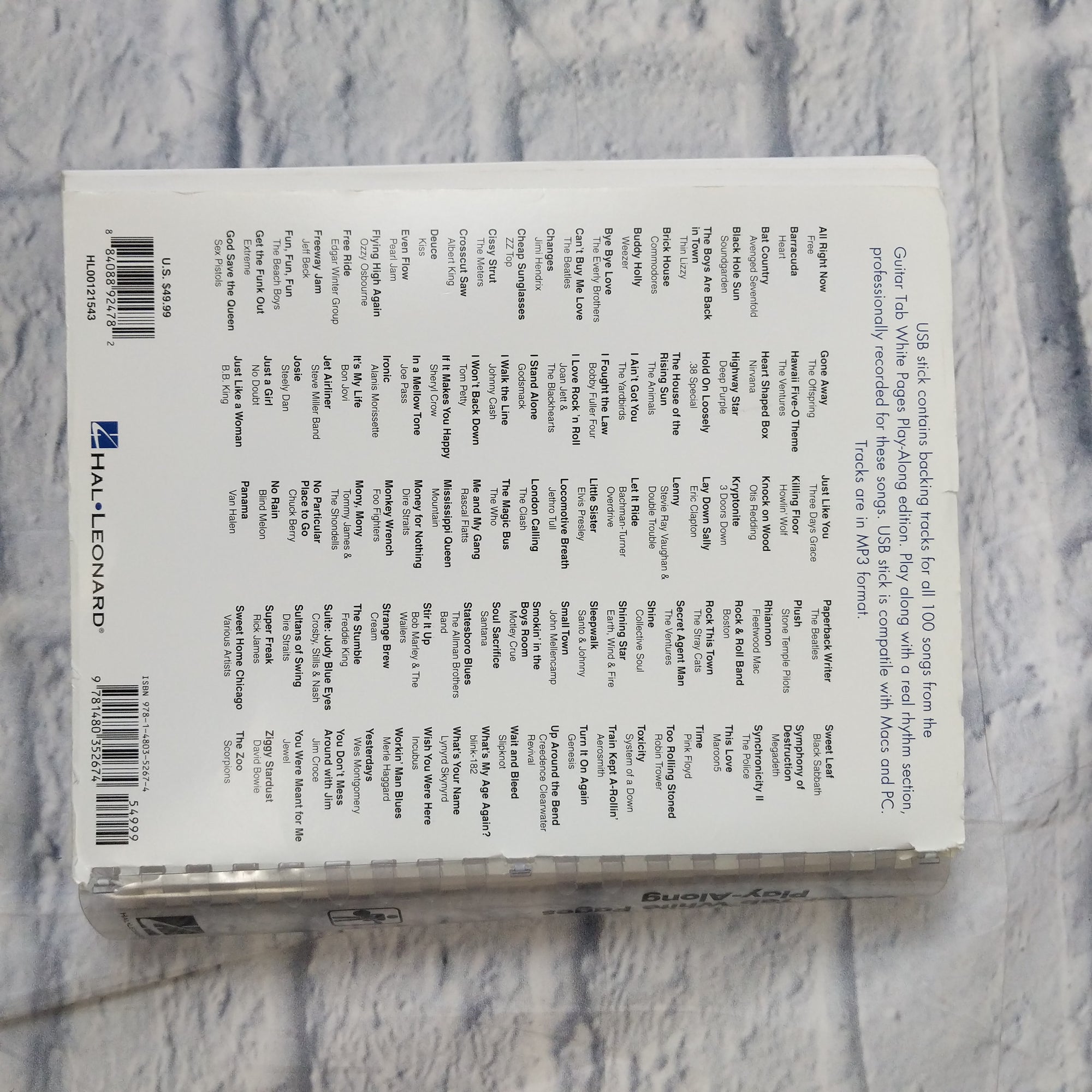 Guitar Tab White Pages Play-Along Book/USB