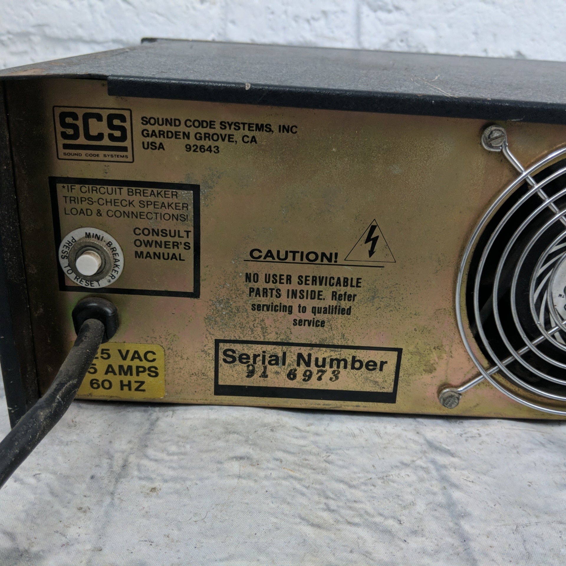 SCS 2600A Mos-Fet Audio Amplifier