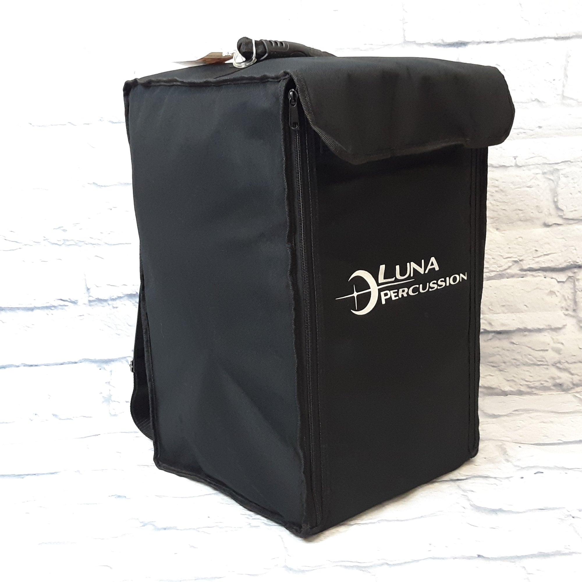 Luna LPC GRN Cajon Green with laser engraved design - comes with bag