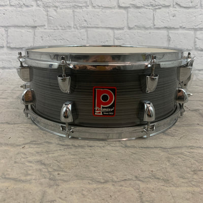 Premier 5" x 14" Snare - Silver Hairline Wrap