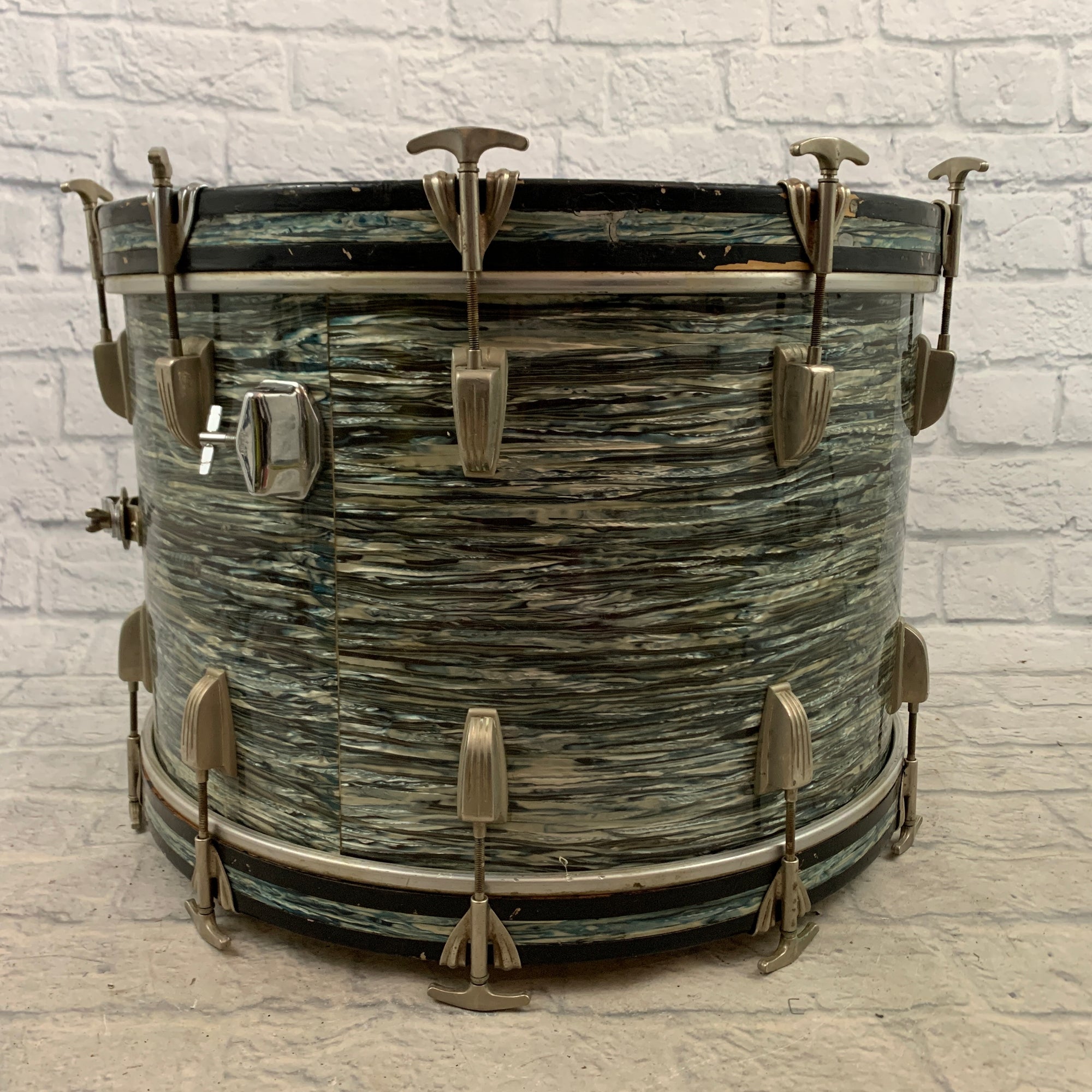 WFL Super Classic 14" x 22" Bass Drum - Blue Oyster Pearl