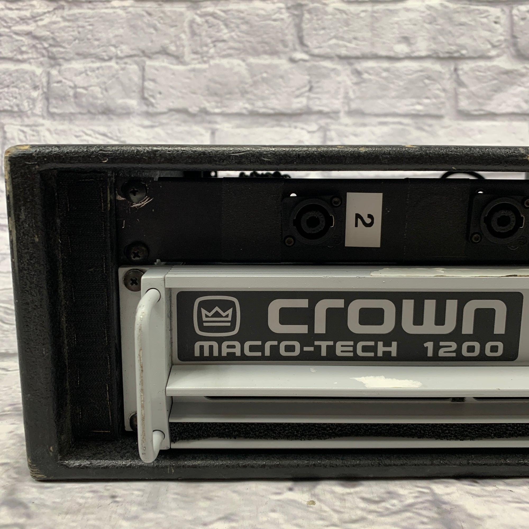 Crown Macro-Tech 1200 2-Channel Power Amplifier w/ Custom Connector Panel & Rack Case