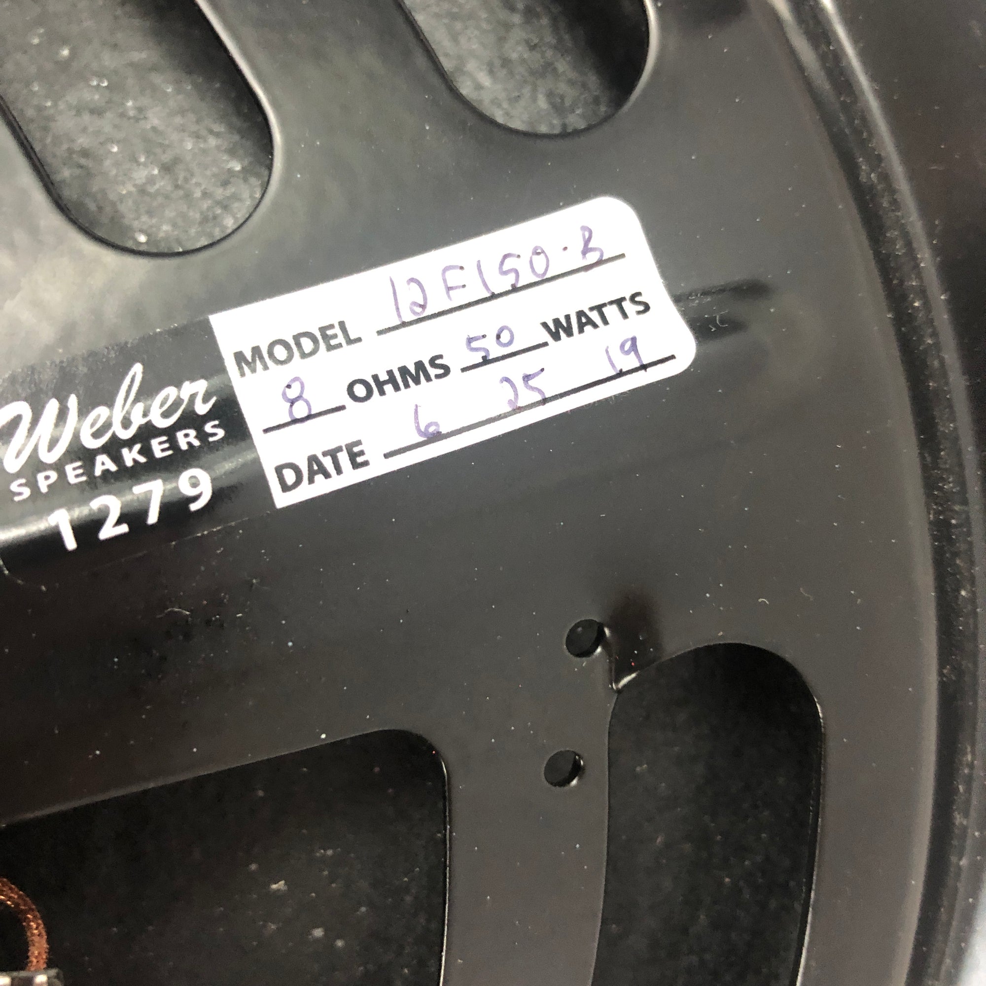 Weber 12F150B Guitar Replacement Speaker 8 Ohms