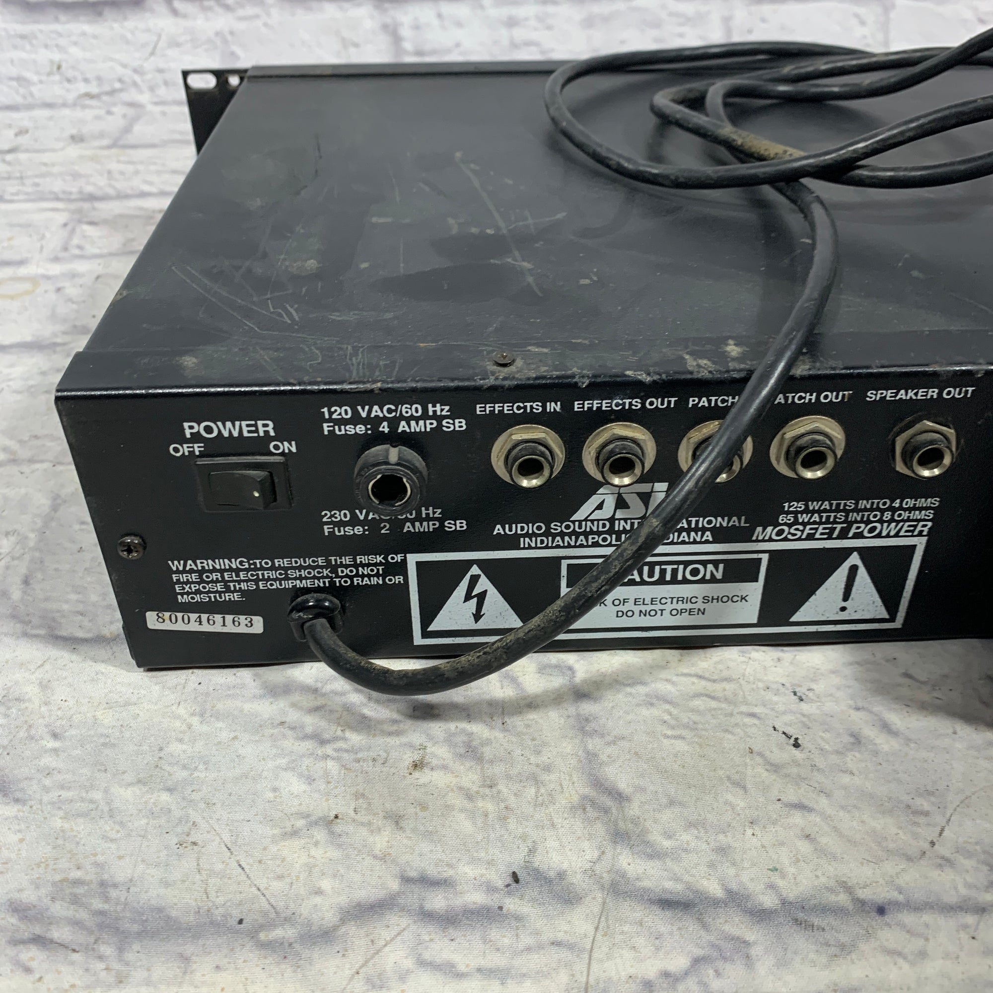 ASI 125GTR Guitar Amplifier Head 2 Space Rack FOR PARTS