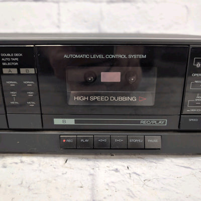 Sansui D-550WR High Speed Dubbing Dual Cassette Player with Auto-Reverse