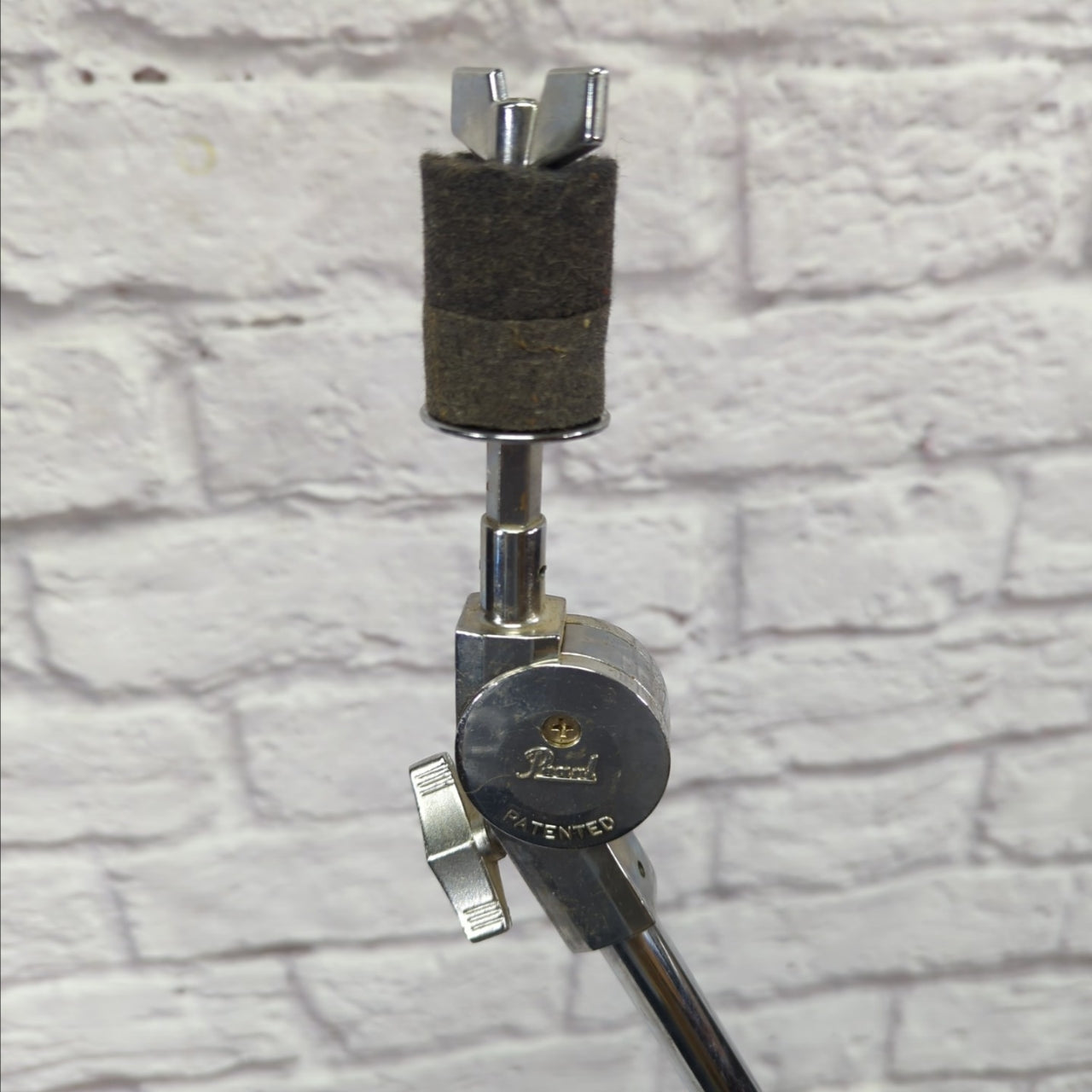 Pearl Heavy Duty Double Braced Long Arm Boom Cymbal Stand with Tilter and Counterweight 1980s Red Label