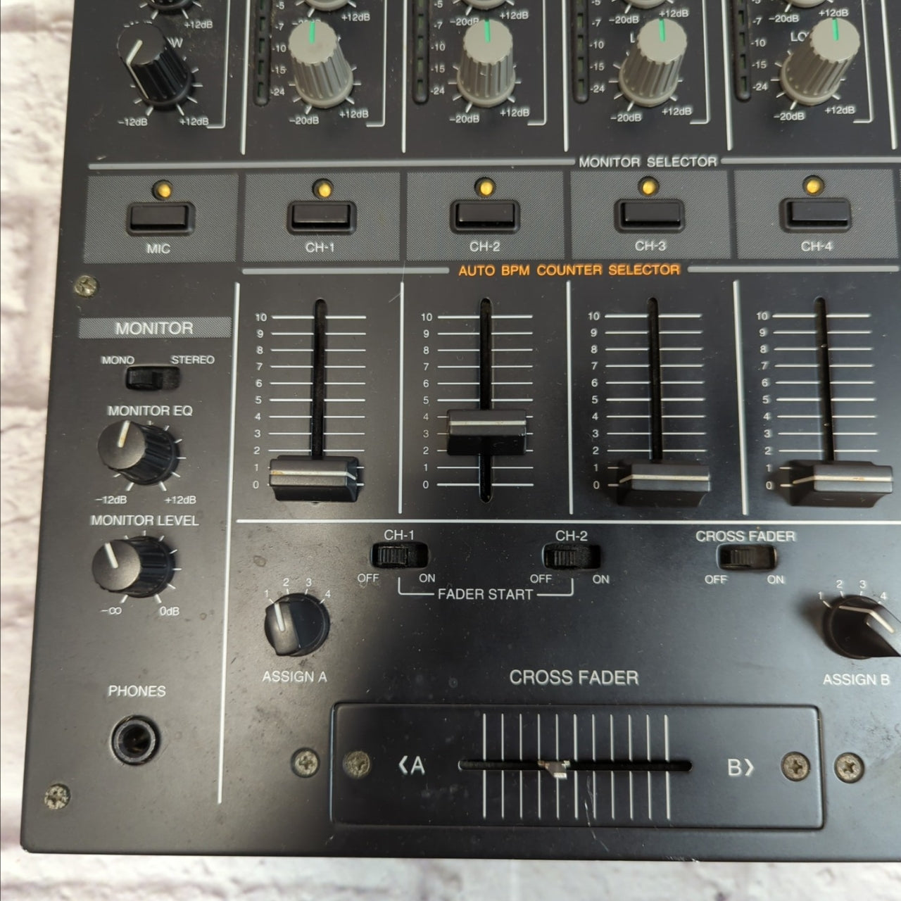 NO.1277.100.. Pioneer パイオニア DJミキサーDJM-500 ボタン欠品あり 