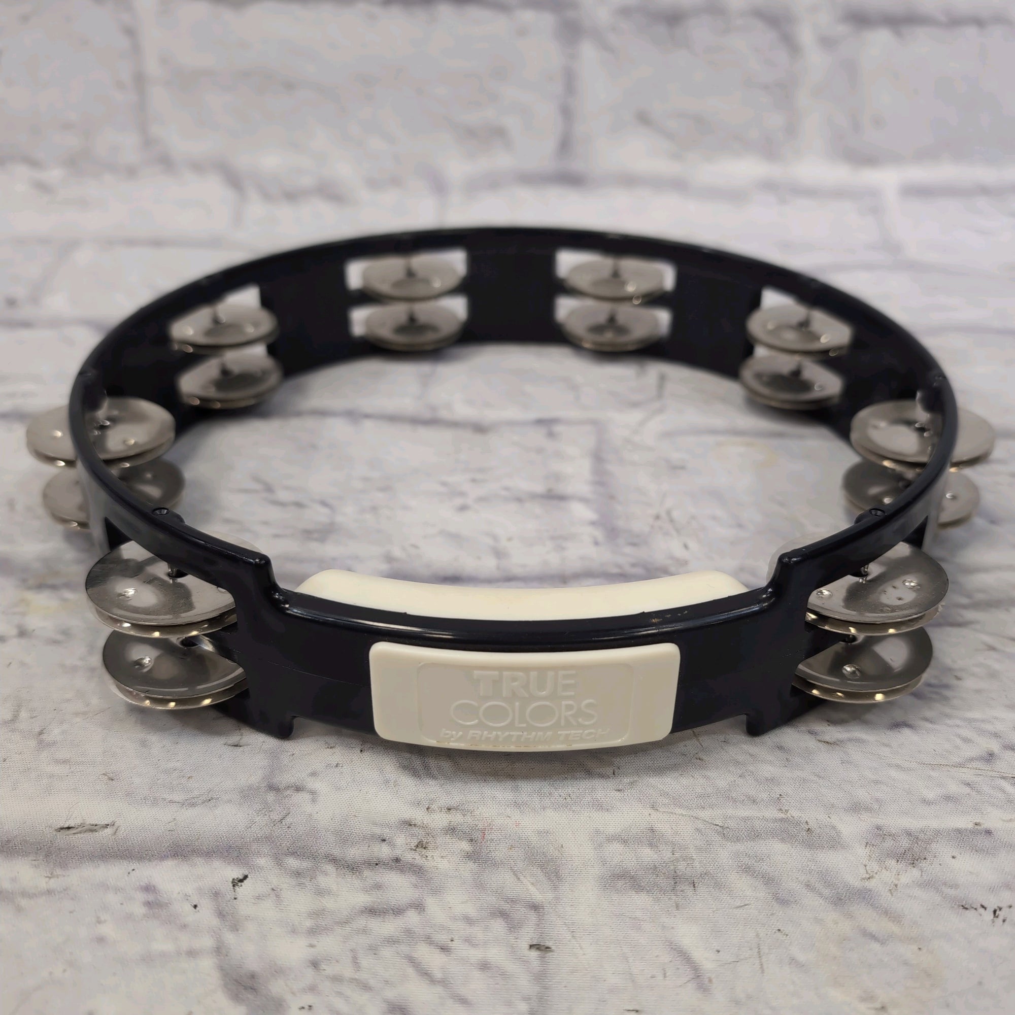 RhythmTech True Colors Black 10" Double Row Tambourine