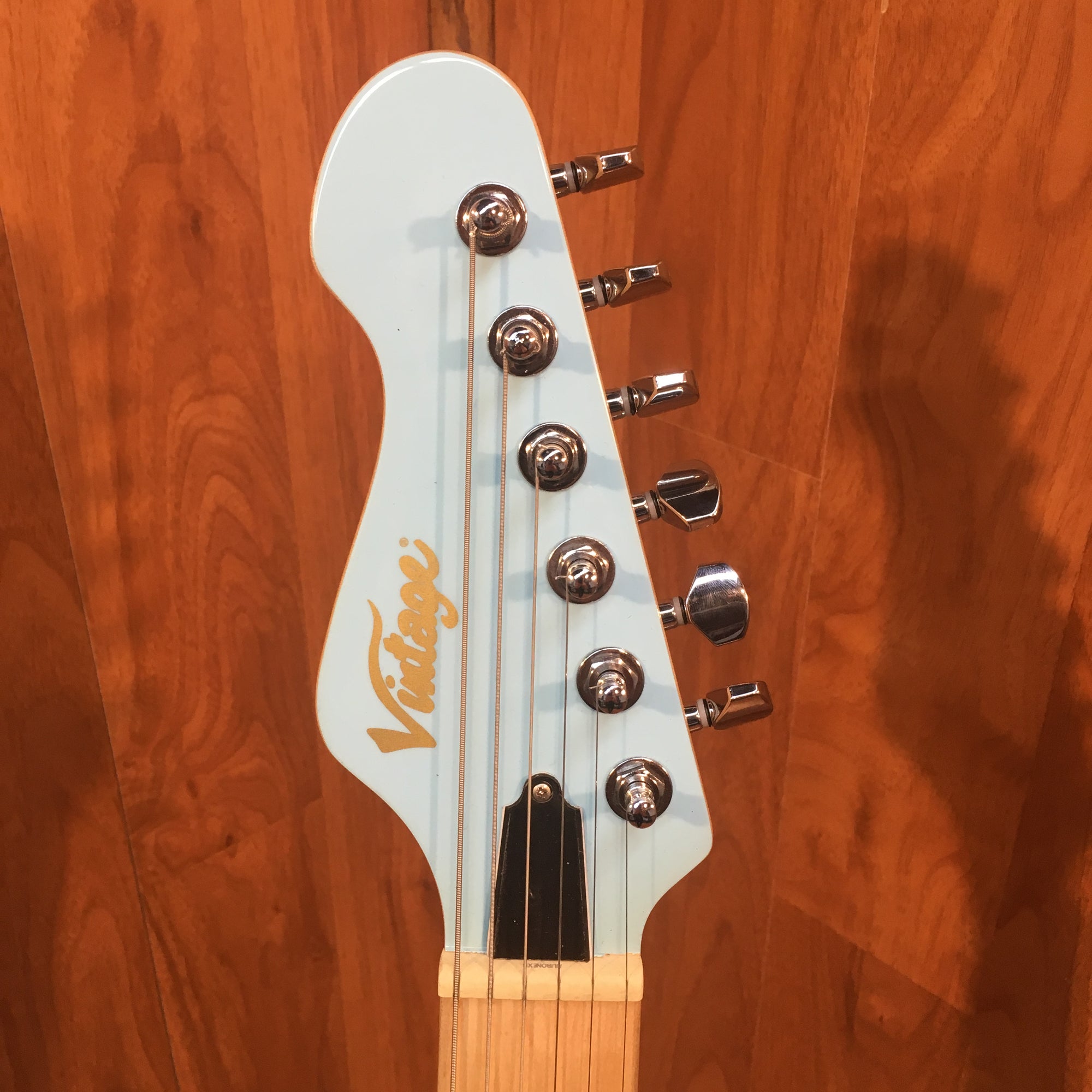 ** Vintage (brand) V6 M24LB Blue Electric Guitar