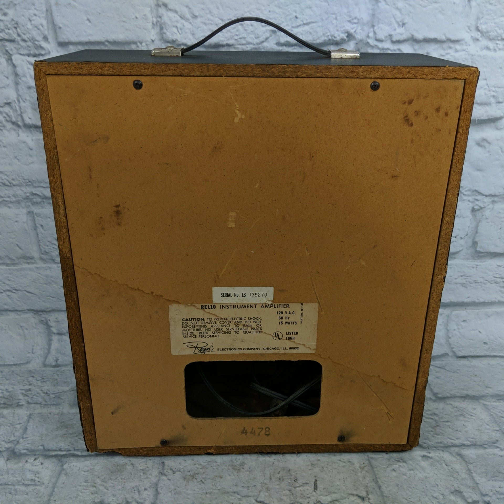 Vintage Regal RE110 Solid State Amp For Parts