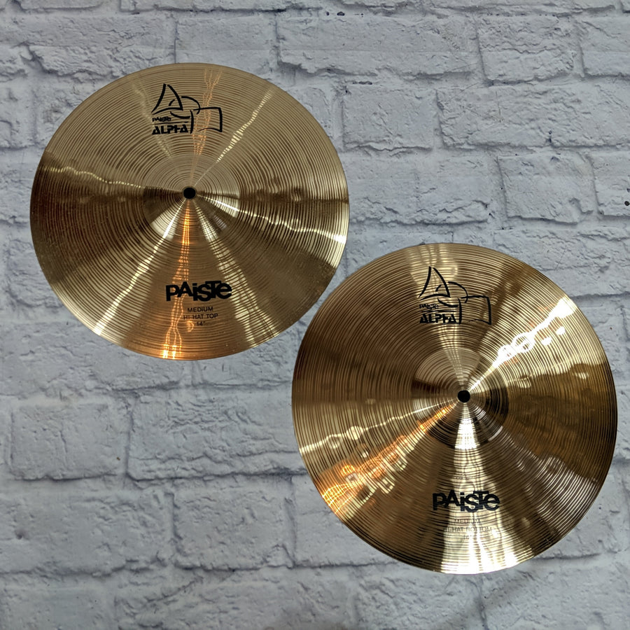 Paiste 14" Alpha Medium Hi Hat Cymbals