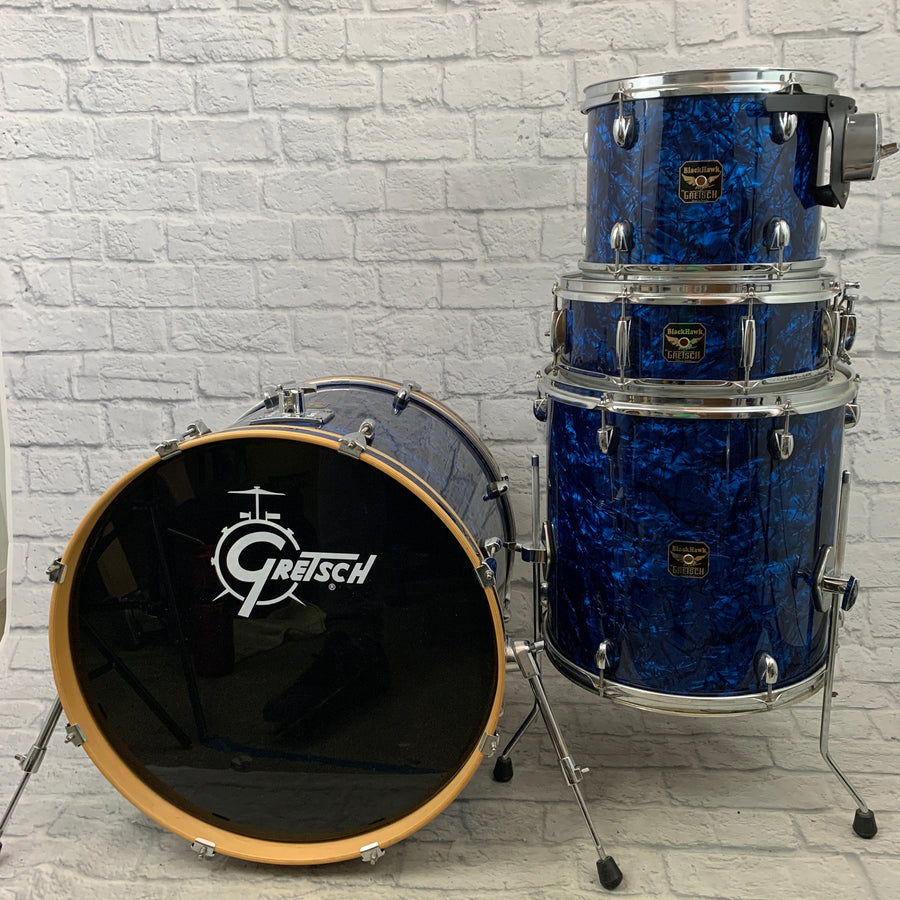 Gretsch Blackhawk 4pc Drum Kit Blue Swirl - 22 16 14 12