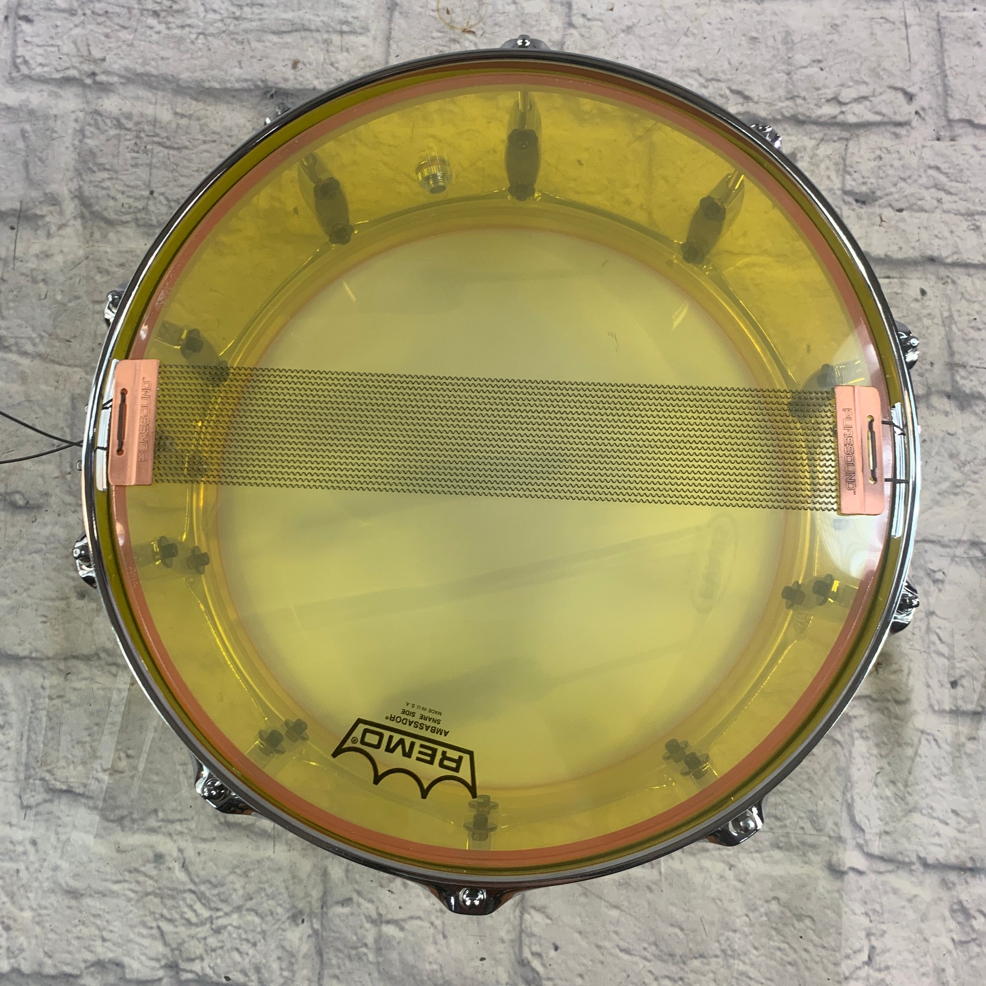 Custom Yellow Acrylic Snare 14x6.5 Snare