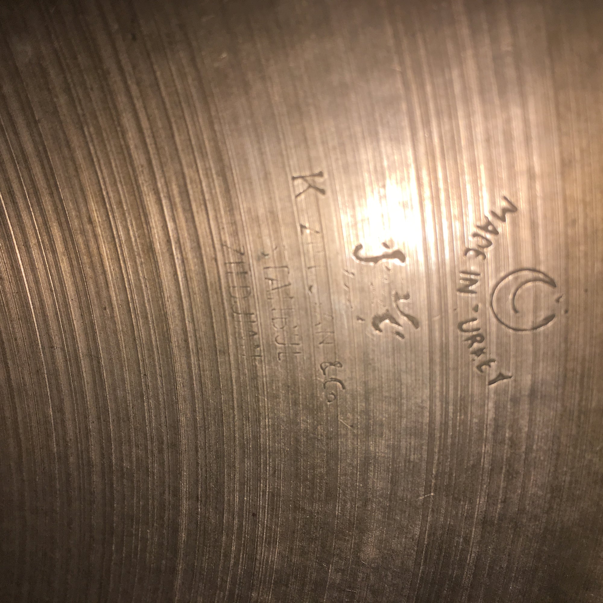 1940s Zildjian K CRACKED 14in Top Hi Hat Cymbal Only