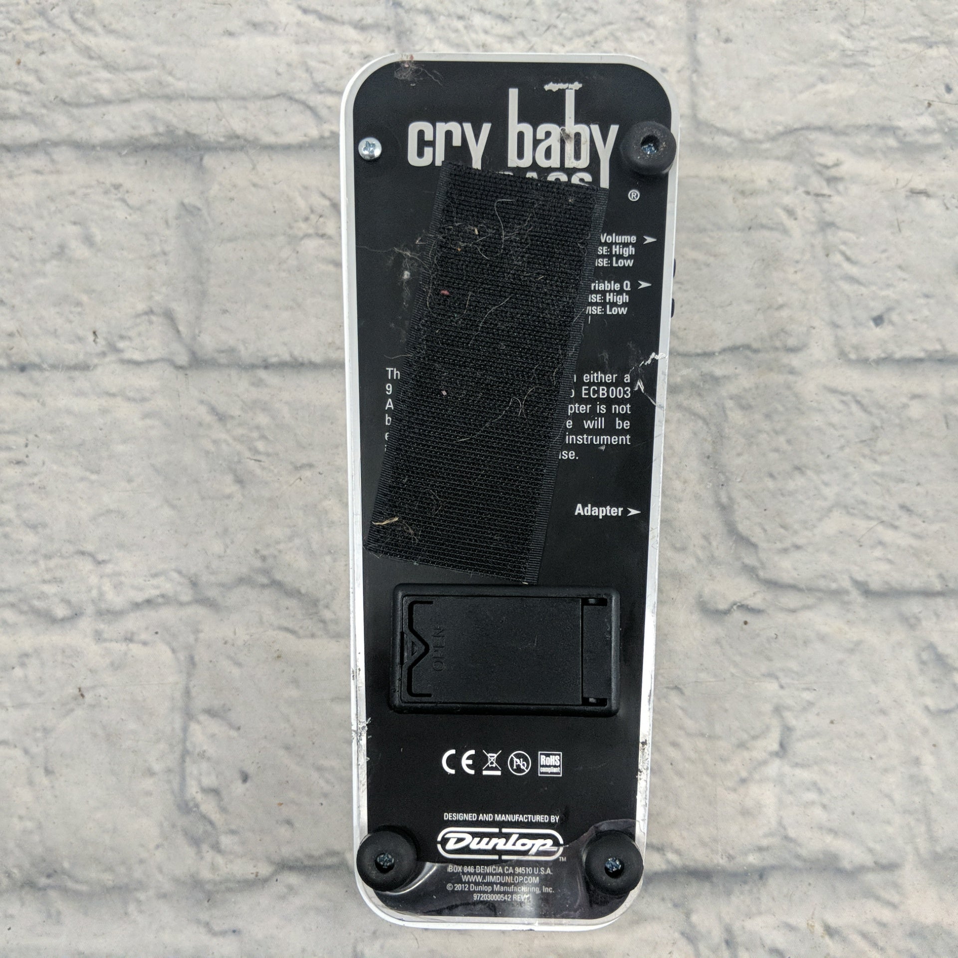 Dunlop Cry Baby Bass Wah Pedal White