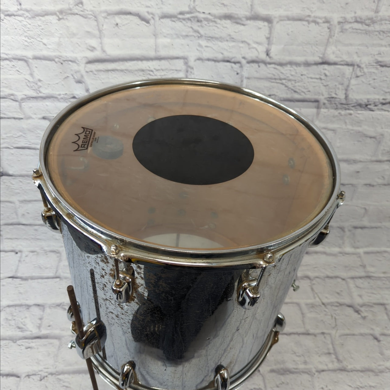 Slingerland 16x16 Chrome Over Wood Floor Tom