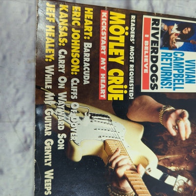 Guitar School September 1990 Yngwie Malmsteen Magazine with Tab