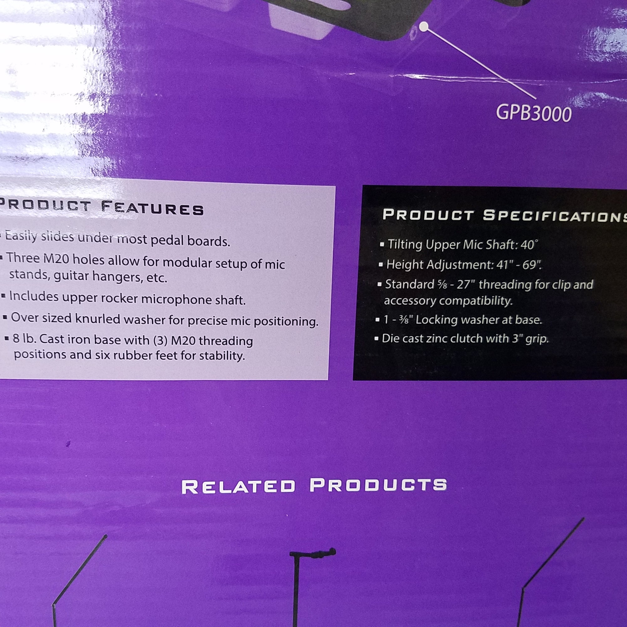 On Stage GPA1003 Mic/Utility Stand for GPB300