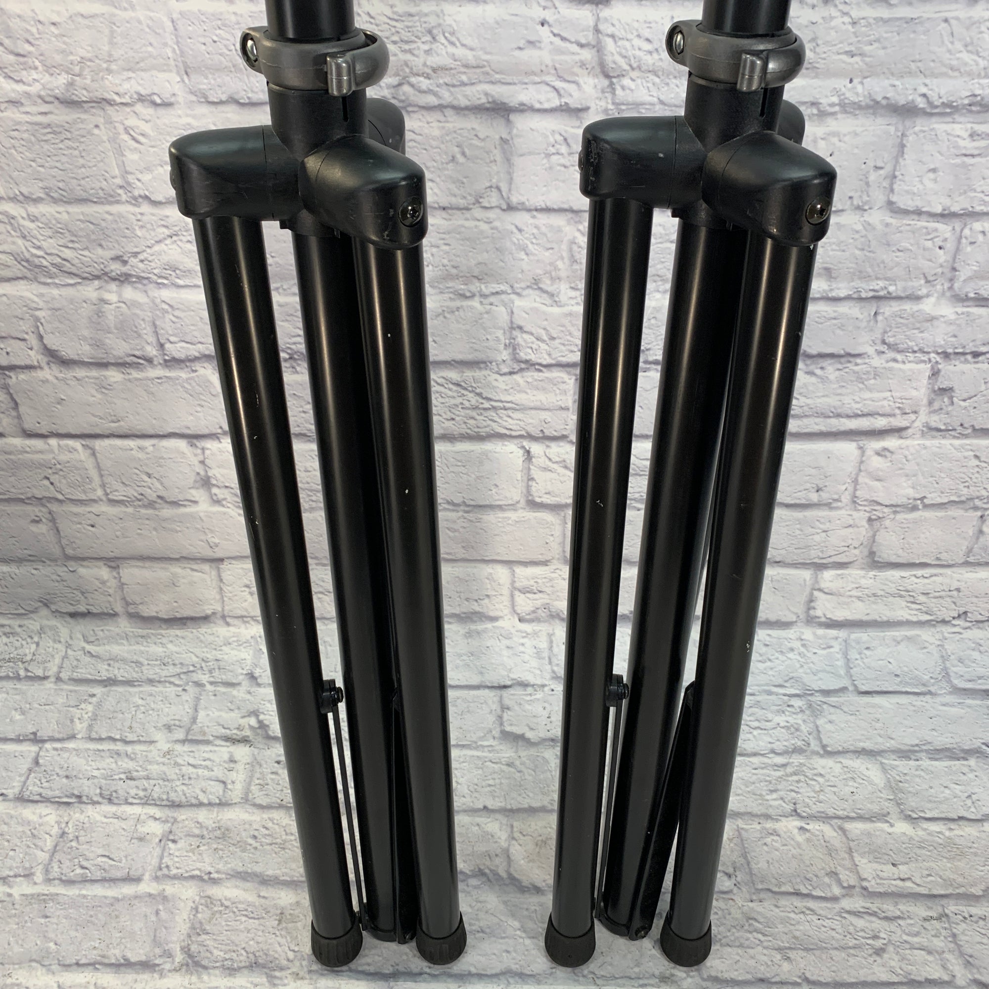 Ultimate Support Telelock TS-90B Speaker Pole Stands Pair w Case