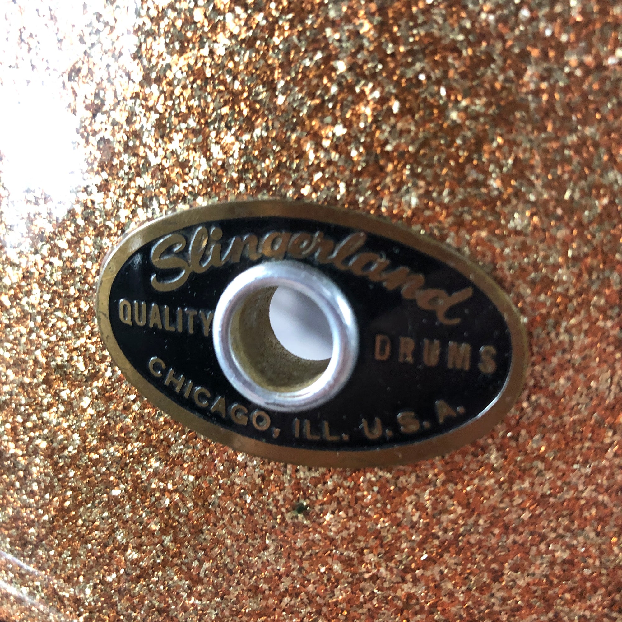 Vintage 1962 Sparkling Gold Slingerland 3 Piece Drum Kit