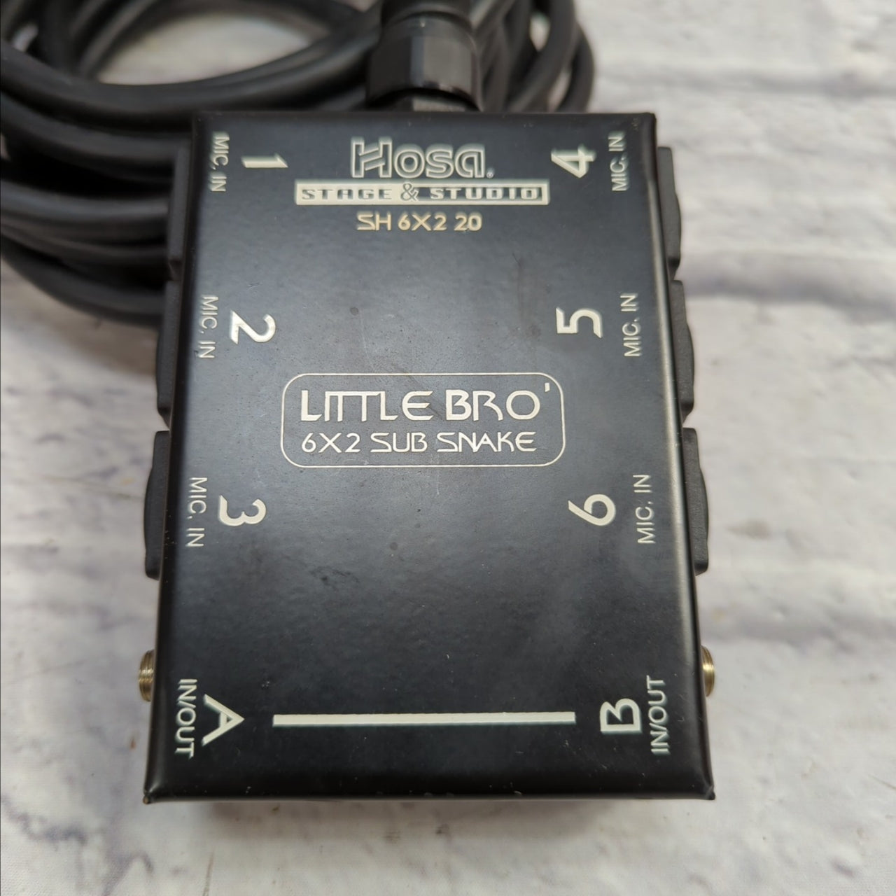 Hosa SH-6X2-20 Little Bro' Sub Snake - 6 XLR Sends, 2 1/4" TRS Returns - 20 Feet
