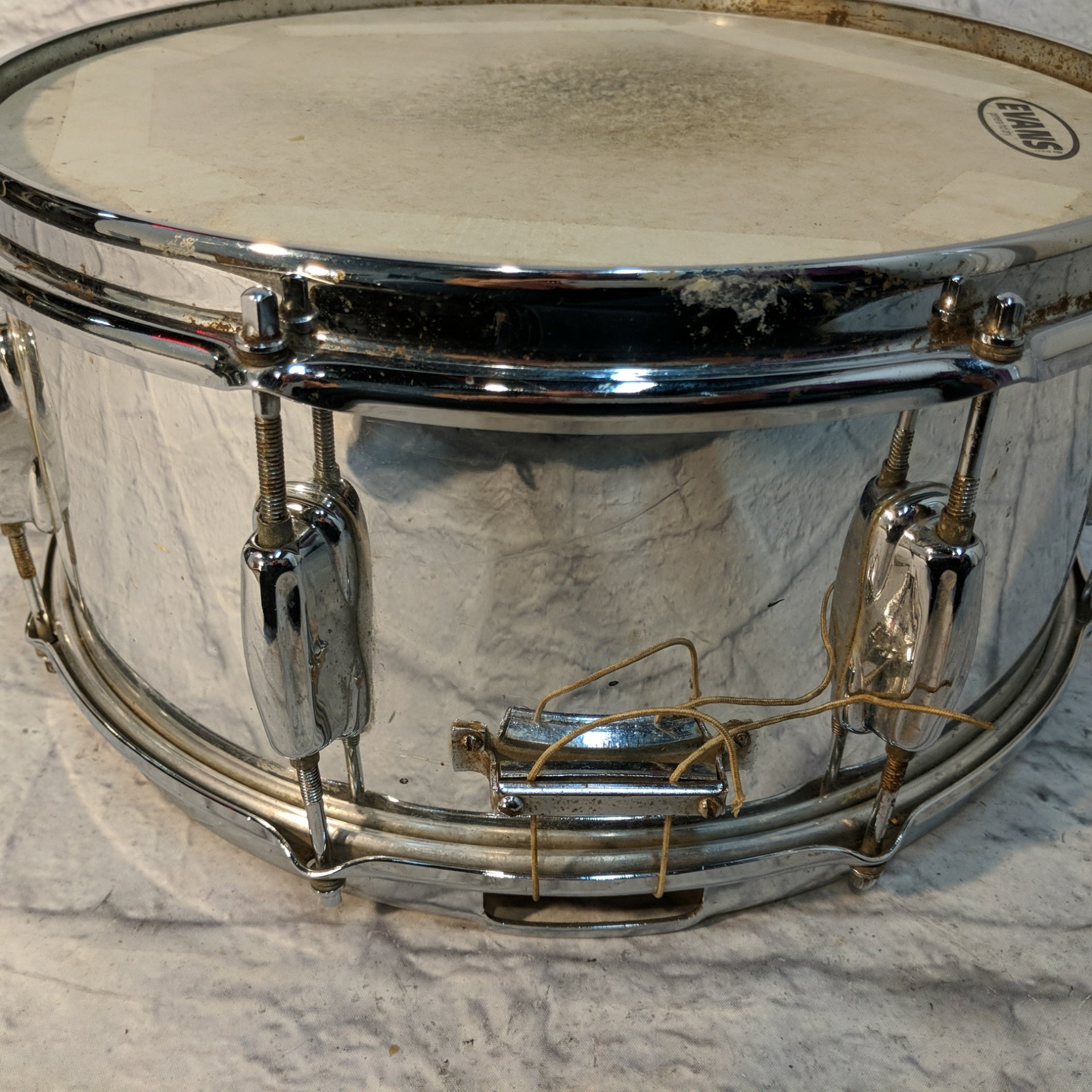 Late 70s Early 80s Slingerland Chrome Snare Drum
