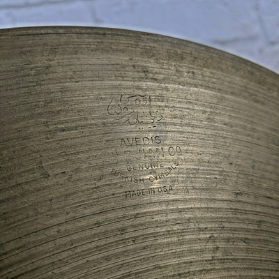 Vintage Zildjian Avedis 16 Crash Cymbal - Keyholed