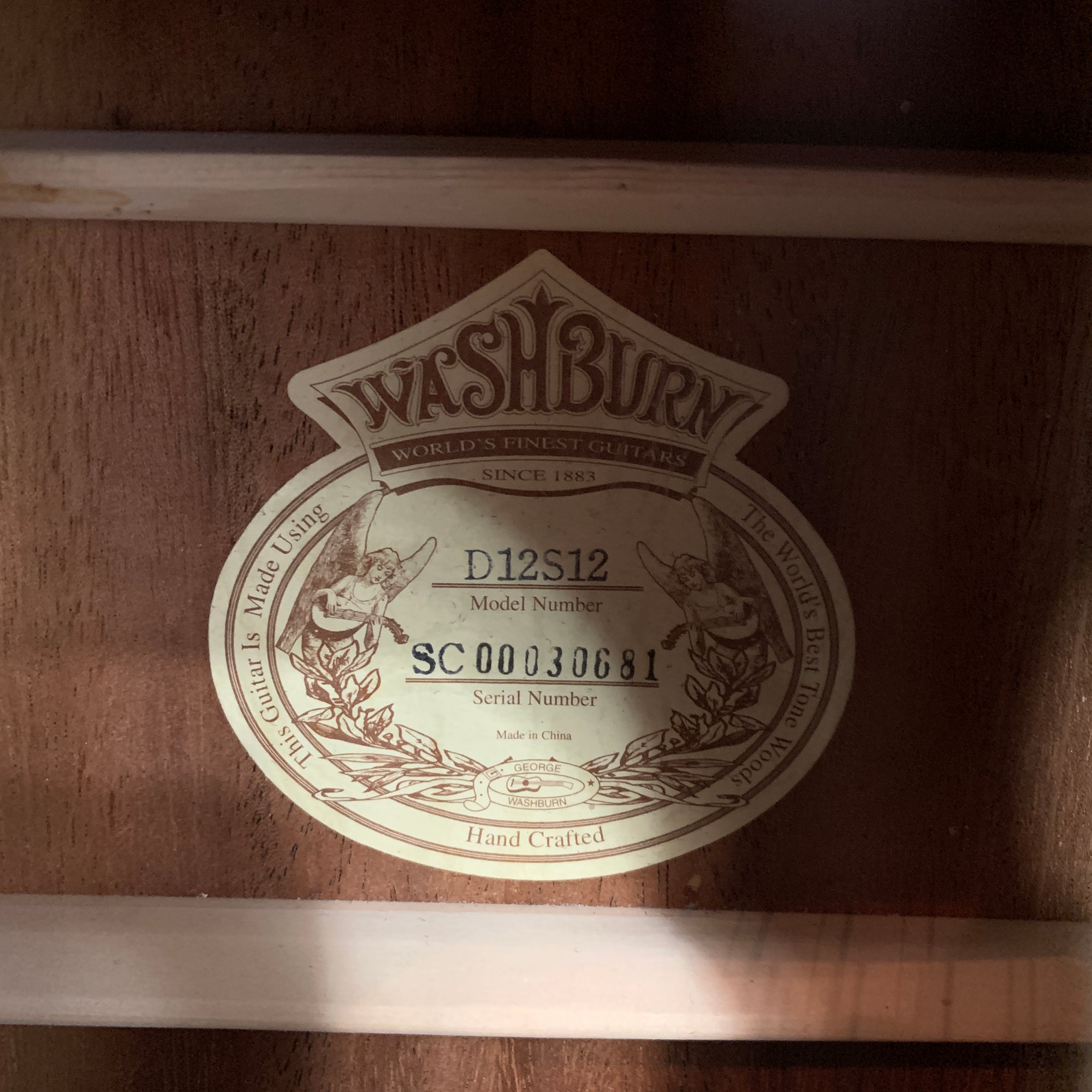 Washburn D12S-12 Twelve String Acoustic Dreadnought Guitar w