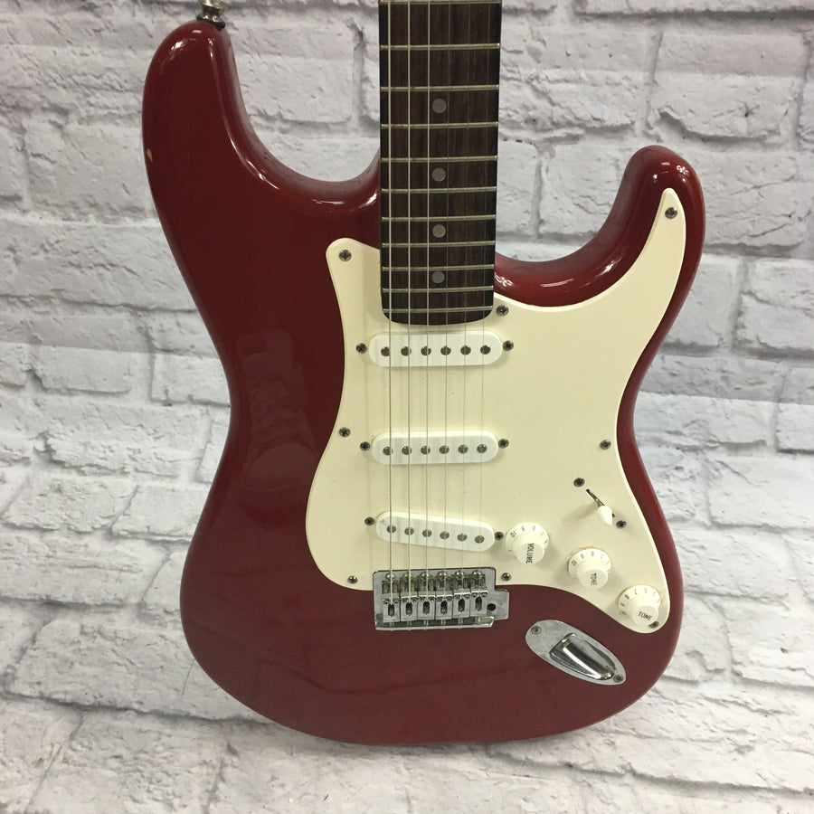 1996 50th Anniversary Squier Strat Red Electric Guitar