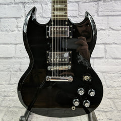 Epiphone X Grover Peg SG Black Electric Guitar W/Gig Bag