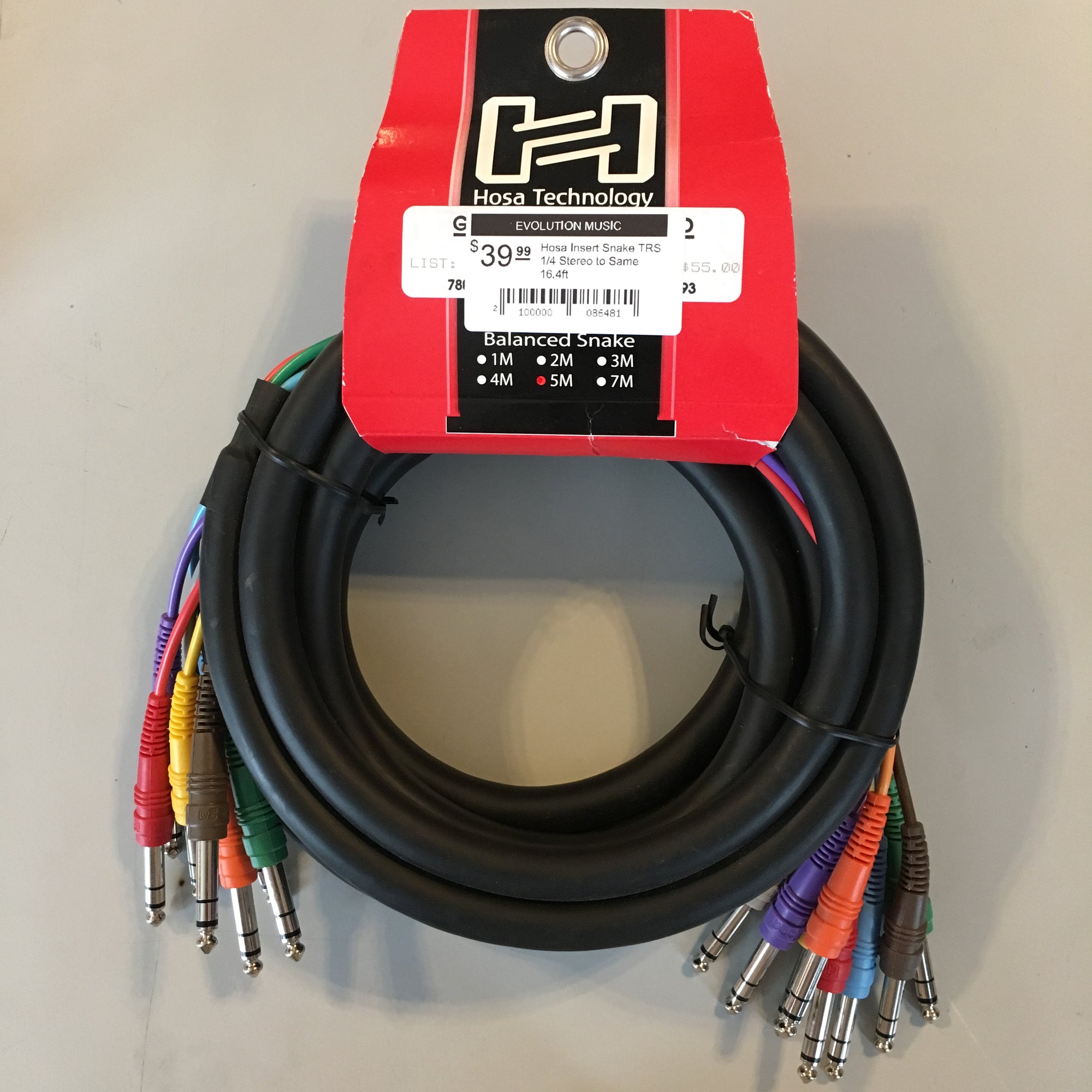 Hosa Insert Snake TRS 1/4 Stereo to Same 16.4ft