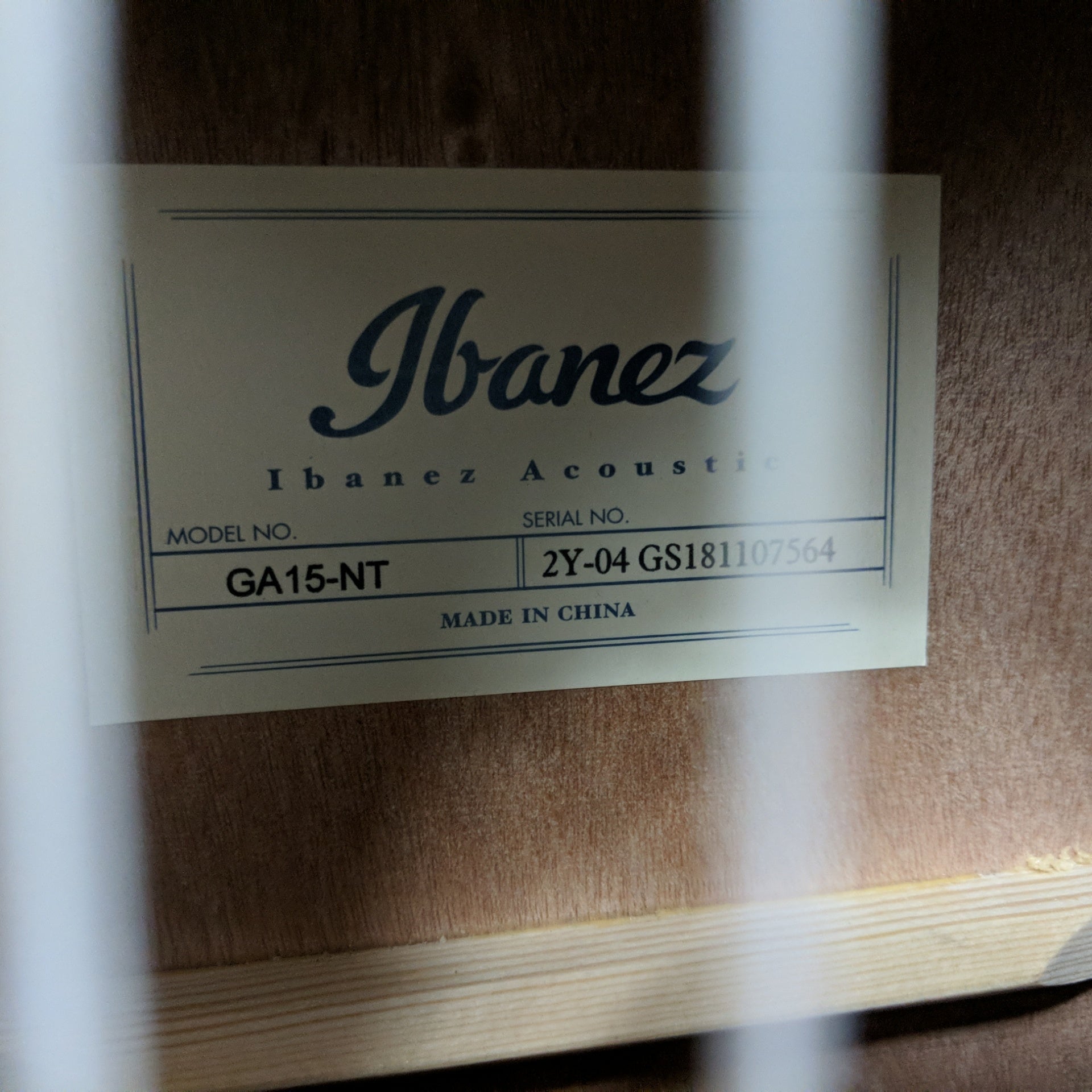 Ibanez GA15NT 4/4 Classical Guitar - Natural