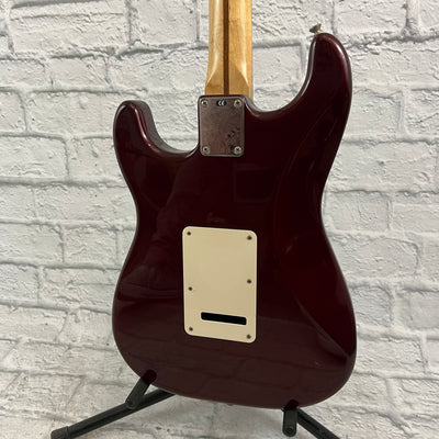2003 MIM Fender Standard Stratocaster HSS Electric Guitar - Midnight Wine w/ Gig Bag