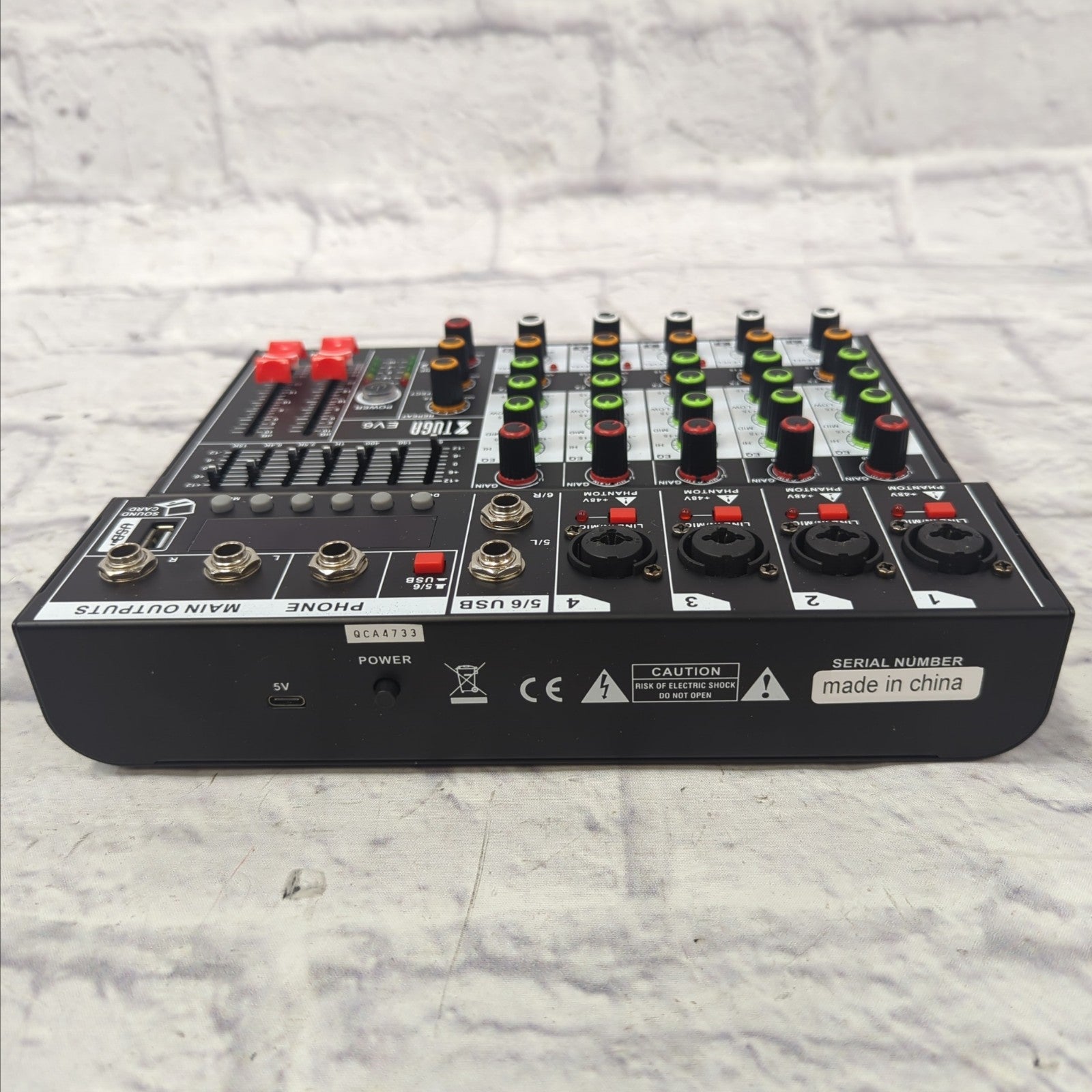 6-Channel Audio Mixer DJ Controller 7 Band EQ, 16 DSP Effects & USB