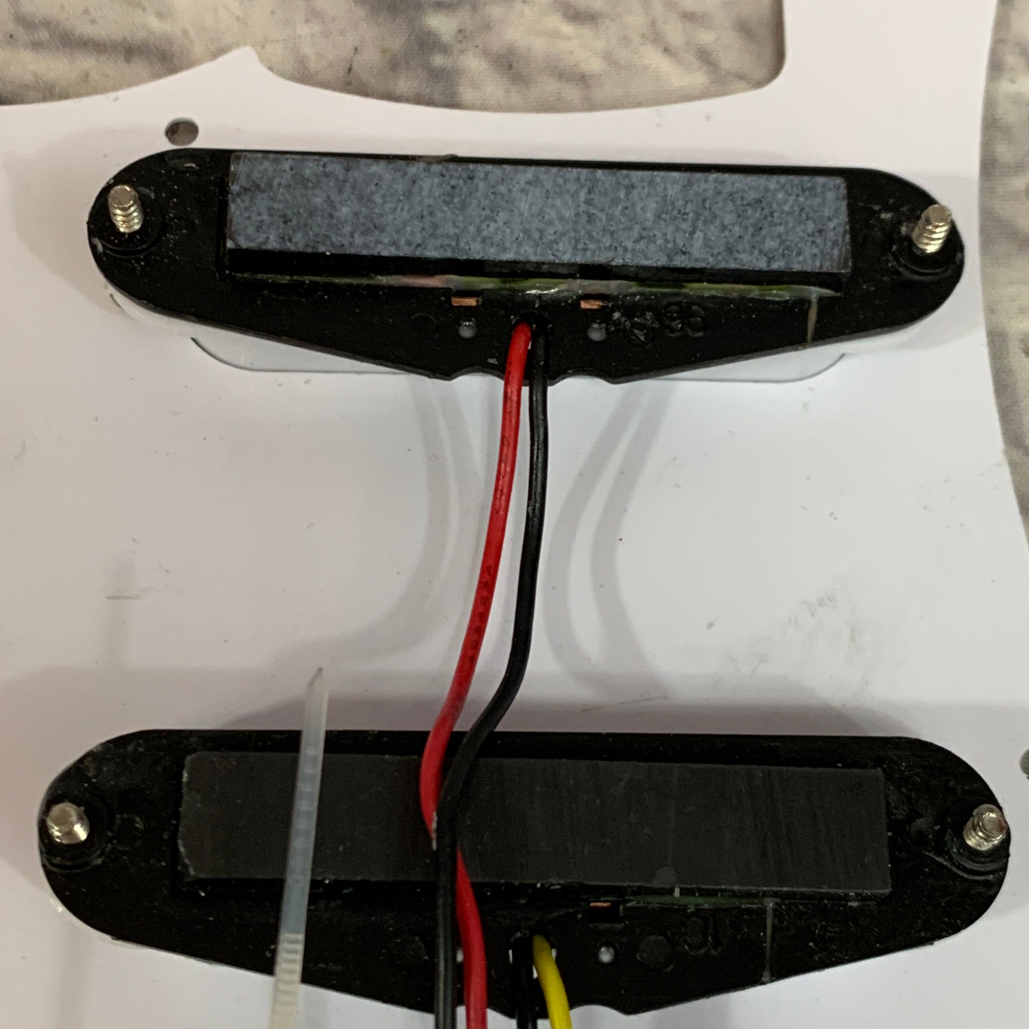 Loaded HSS Strat Pickguard Red