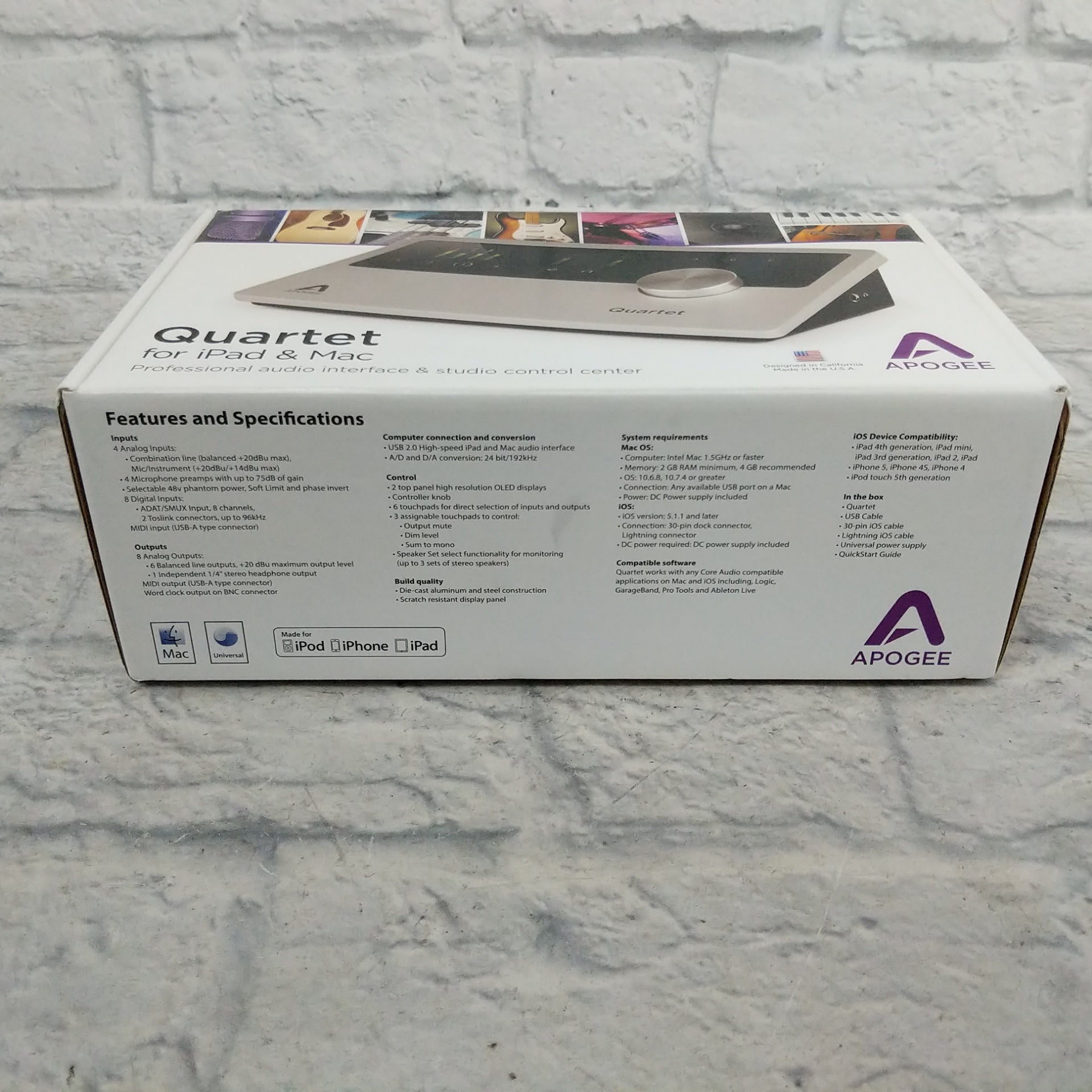 Apogee Quartet 4x8 USB Audio Interface for Mac and iOS